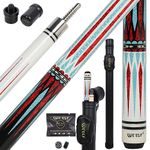 CUEELF Pool Cue Stick,Low Deflection Shaft Billiard Cue Sticks with 1X1 Hard Case,Professional Billiards Ques Sticks with 12.5mm Tips,19.5/20/21 oz Pool Stick