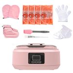 Paraffin Wax Machine for Hand & Feet, 3000ml Hot Wax Hand Wax Machine with 4 Pcs Paraffin Bath Wax, Precision Temperature Control, pink