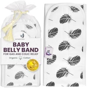 MEMEENO Baby Belly Band for Gas and Colic Baby Relief - Belly Band for Baby Heating Pad for Colic, Baby Gas Relief, Gas Relief for Infants, Baby Heated Tummy Wrap, Colic Relief for Newborns, Plume