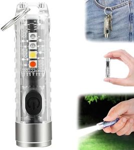 Pivdo Mini Light USB Rechargeable LED Flashlight, Small Keychain Torch Light for Camping, EDC, Pocket Size COB Key Chain Lights, Powerful and Compact Mini Torch Light