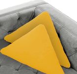 PICKKART Triangle Pillow Solid Color Decorative Pillows for Sofa, Home Decor, Living Area - Triangular Shape Throw Pillow with Fiber Filler (20 X 13) Inches (Yellow)