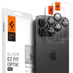 Spigen Camera Lens Screen Protector [GlasTR EZ Fit Optik Pro] Designed for iPhone 16 Pro Max/iPhone 16 Pro/iPhone 15 Pro Max/iPhone 15 Pro [Case Friendly] - L-Series [2 Pack]