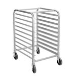 Bun Pan Rack 10 Tier with Wheels, Commercial Bakery Racking of Aluminum for Full & Half Sheet - Kitchen, Restaurant, Cafeteria, Pizzeria, Hotel and Home, 26" L x 20" W x 38" H