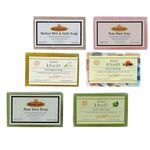 Herbigiri Natural Herbal handmade Aloevera, Neem Tulsi, Lemongrass, Mix fruit, Rose Water, Multani Mitti & Haldi Soap for bath for skin whitening (pack of 6)