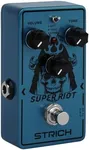 STRICH SUPER RIOT High Gain Distortion Pedal for Electric Guitar, Compact and Mini Design, True Bypass, 3 Control Knobs, Volume, Tone, Gain, Three Modes, Soft, Tense, Normal, 9V DC, Dark Blue