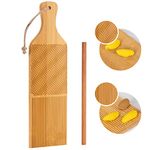 Gnocchi Board Hand Crafted Gnocchi Paddle with Garganelli Stick Maveite Cavatelli Pasta Maker Pasta Board Gnocchi Ridges Roller Natural Bamboo Kitchen Gadgets Tools