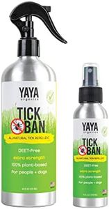 YAYA ORGANICS Tick Ban | Extra Strength Tick Repellent Made with Essential Oils and All Natural, DEET Free Ingredients | Proven Effective, Safe for Adults, Kids and Dogs | Mixed Pack (4oz/16oz)