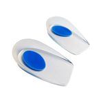Kids Silicone Heel Cups-Shock Absorbing Heel Cups for Kid's with Sensitive Heels, Heel Spurs, Plantar Fasciitis, or Ankle Pain (L Big Kids 4-7)