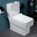 Plantex Platinum Ceramic One Piece Western Toilet/Commode for Toliet/Commode With Soft Close Toilet Seat - S Trap Outlet (White)