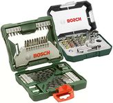 Bosch 26-Piece Screwdriver Bit and Ratchet Set with Colour Coding & 43-Piece X-Line Drill and Screwdriver Bit Set (For Wood and Metal)