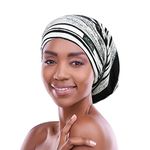 FocusCare Hair Cap,Extra Large Adjustable Black Women Frizzy Hair