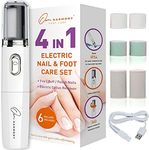 Own Harmony Electric Nail Buffer and Shine Kit for Natural Nails: Manicure Pedicure Tools with Callus Remover Foot Care, Best Electronic Mani Pedi Polisher Set to Buff, Polish, File Thick Toenails