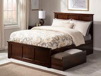 Atlantic Furniture AR8636114 Madison Bed Solid Hardwood, Full