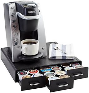 Amazon Basics Coffee Pod Storage Drawer for K-Cup Pods - 36 Pod Capacity, Negro 34.3 x 32.6 x 6.4 cm