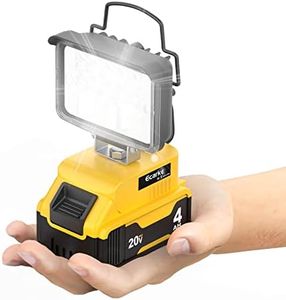 Ecarke Cordless Handheld Flashlight for DeWalt 18V/20V: LED Work Battery Light - 20W 2000LM Tools for Working in Dark Environments,Outdoor,Fishing,Gift,Job Site&Security Lighting(Only Tool)