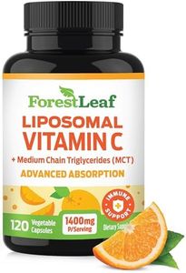 ForestLeaf Natural Liposomal Vitamin C Immune System Booster 1000mg - with MCT Oil and Sunflower Lecithin - Maximum Potency - Dry Liposomal Support for Superior Absorption - 120 Capsules -