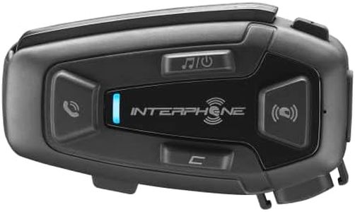 Interphone Cellularline, Intercom for Motorcycle with Mesh Communication, Model U-Com 8R, Up to 24 Riders, Distance 1.6 Km, Range 18 hours, Compatible with Sena, TFT and GPS, Waterproof, Universal