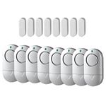 Toeeson Window Door Alarms, 120 DB Pool Alarms for Door and Window, White Magnet Home Security Alarms (5packs)