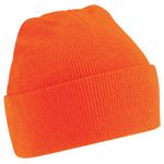 Beechfield® Soft Feel Knitted Winter Hat (One Size) (Orange), Orange, One Size