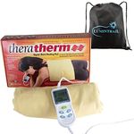 Chattanooga TheraTherm Digital Moist Heating Pad for Temporary Pain Relief, Standard Size 14" x 27", with a Lumintrail Drawstring Bag