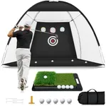 Golf Net: 10x7ft Golf Hitting Pract