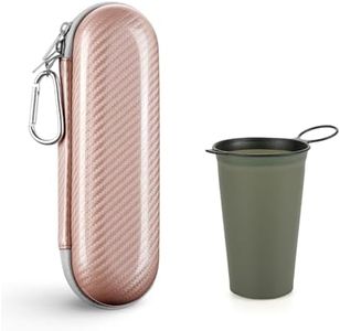 PhD Keisi Estuche de Viaje para Cepillo de Dientes Eléctrico para Braun Oral-B Pro para Philips Sonicare Estuche de Viaje de Carcasa Rígida y Set de Camping Vaso Portátil de Camping