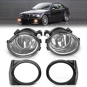 TangMiGe Luces antiniebla compatible con BMW (E46 E39 Parachoques M Tech Paquete deportivo M) Serie 3 5 M3 M5, 09/2000-12/2007, (HB SDN WGN CPE CONV) (Claro)