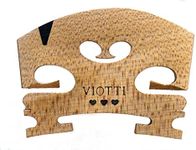 Viotti Violin Bridge 4/4: Finer Grade Solid Maple Violin Bridge, Pre-Cut & Pre-Fitted to Fit Most 4/4 Violins, Crafted by Highly Skilled Experts for Sharper Sound, Volume, Beauty & Clarity