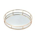 Luxury Chrome Round Rosegold Mirror