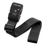 travel inspira TSA Approved Luggage Strap - Adjustable Travel Luggage Suitcase Belt (Black)