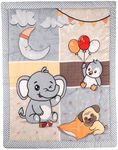 Baby Bees Elephant Moon Crib Quilt 