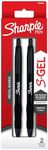 Sharpie S-Gel Metal Barrel 0.7 mm Gel Pen, Matte Black Barrel, Black Ink (Pack of 2)