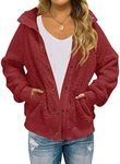 MEROKEETY Women's 2024 Winter Long Sleeve Button Sherpa Jacket Coat Pockets Warm Fleece