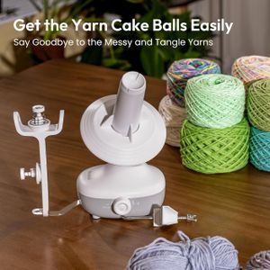 Etcokei Electric Yarn Winder – Compact Wool Cake Spinner for Knitting & Crochet