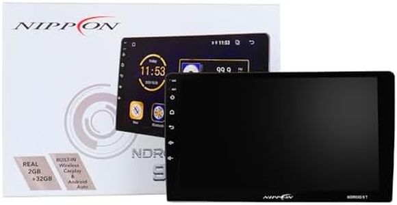 Nippon NDROID 9T 2/32 GB Car MediaPlayer with QLED Display with 1280 * 720 Screen Resolution, Built-in Wireless Carplay and Android Auto, Android V13, BT v5.2, Supports WiFi 2.4&5G, AHD Rear Camera