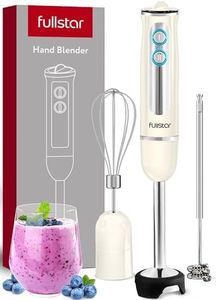 Immersion Blender Set, Hand Blender Electric, Immersion Blender Handheld, 9-Speed, 500W Handheld Blender - Hand Blenders Immersion, Hand Mixer Electric Blenders, Smoothie Blender (3-in-1, White)