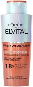 L'Oréal Paris Fiber Booster Elvital Shampooing anti-perte de cheveux, pour des cheveux plus épais et plus forts, renforce les fibres capillaires, moins de casse, contre la perte de cheveux, 200 ml