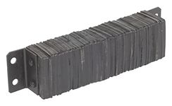 Vestil 624-4.5 Horizontal Laminated Dock Bumper, Fabric Reinforced Rubber, Rectangular, 4 Holes, 6" Height, 24" Width, 4-1/2" Depth