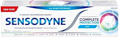 Sensodyne Daily Sensitive Toothpaste, Complete Protection and Relief for Sensitive Teeth, Protects Against Plaque, Cavities & Gingivitis, Mint, 75 mL (Packaging May Vary)