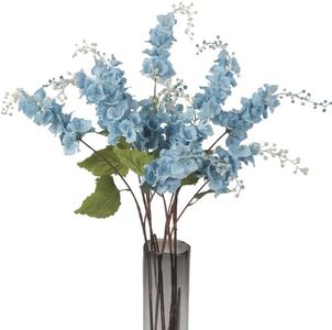 IPOPU Blue Orchid Artificial Flowers 6PCS Faux Orchid 39.37" Dusty Blue Flowers Long Stem Flowers for Tall Vase Silk Flowers for Home Decor Indoor Outdoor Wedding Party Decoration (Blue)