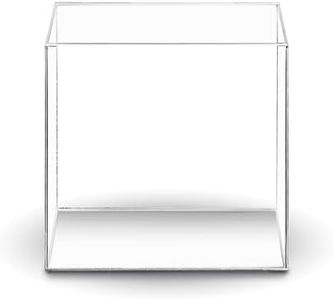 Aquatop High Clarity Low Iron Glass Cube Aquarium, 4.12 Gal – 5mm Thick Glass – Slim Design – Fresh & Saltwater – Desktop Tank with Silicone Sealing