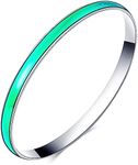 MicVivien Colour Changing Bracelet Women Gilrs Cufflinks Stainless Steel Bangle Mood Bracelet Fashion Jewellery, Stainless Steel Alloy Resin, No Gemstone