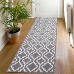 SHACOS Runner Rug for Hallway Grey 50x150cm, Hallway Runner, Hall Runners Non Slip Washable Hall Runner Absorbent Door Runner Mats Kitchen Carpet Runner Rugs for Entryway Hallway Laundry