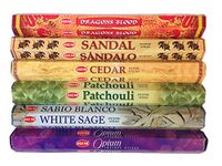 HEM Incense Sticks Best Sellers 6 Boxes X 20 Grams, Total 120 Gm