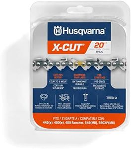 Husqvarna X-Cut SP33G 20 Inch Chainsaw Chain.325 Pitch.050 Gauge, 80 Drive Links, Pre-Stretched Chainsaw Blade Replacement with Superior Lubrication and Low Kickback, Gray, Pack of 1