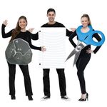 Fun World Men's Rock, Paper, Scissor (set of 3) Adult Costume, Multi, UNISEX - Men up to 6/200 lbs… Womne Size 4-14