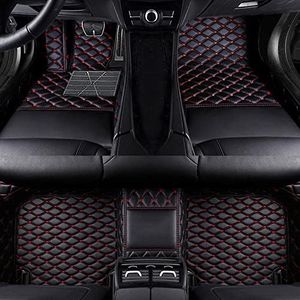 Jailuode Custom Car Floor Mats Customizable 99% Car Model PU Leather All Weather Waterproof Non-Slip Diamond Full Covered Protection Advanced Performance Liners,Personalized Text and Image,Black red