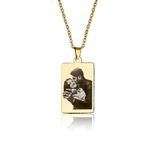 ETCHCRAFTEMPORIUM Etchcraft Emporium Personalised Photo Pendant | 22 Carat Glossy Gold Plating | Adjustable in Size | For Women & Girls