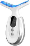 Neck Face Massager, 7-in-1 Portable Facial Massager for Enhanced Face, Neck and Shoulder Care with Vibrating and Warming Function，White