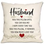 Romantic Reminder Gift Throw Pillow Cover for Husband Birthday Thanksgiving Valentine's Day Anniversary I Love You Gift Husband Present Men (Husband)